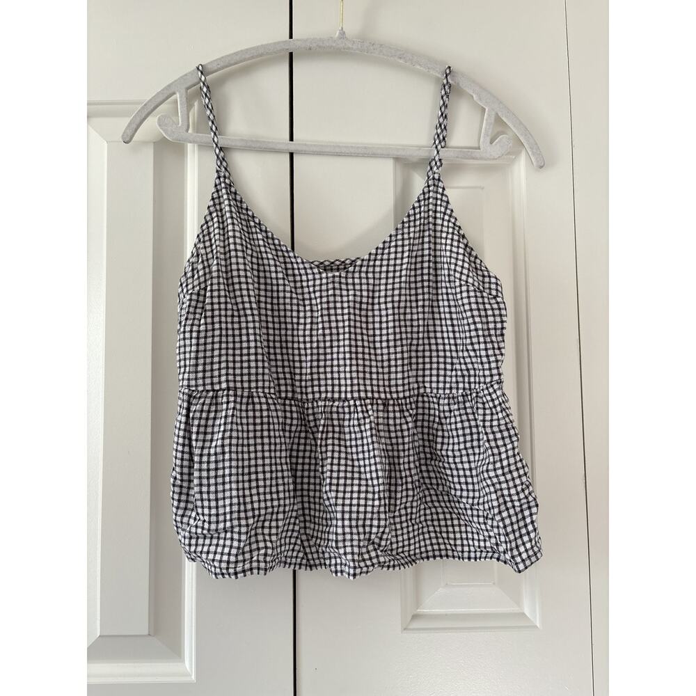 Abercrombie & Fitch XS Gingham Peplum Tank Top - Picture 3 of 6